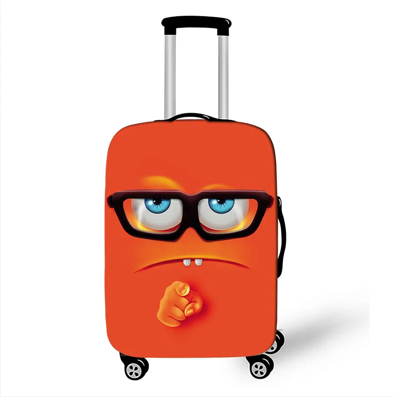 Funny Expression Luggage Covers | Elastic Suitcase Protector (S–XL)