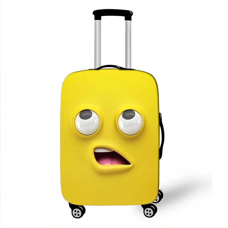 Funny Expression Luggage Covers | Elastic Suitcase Protector (S–XL)