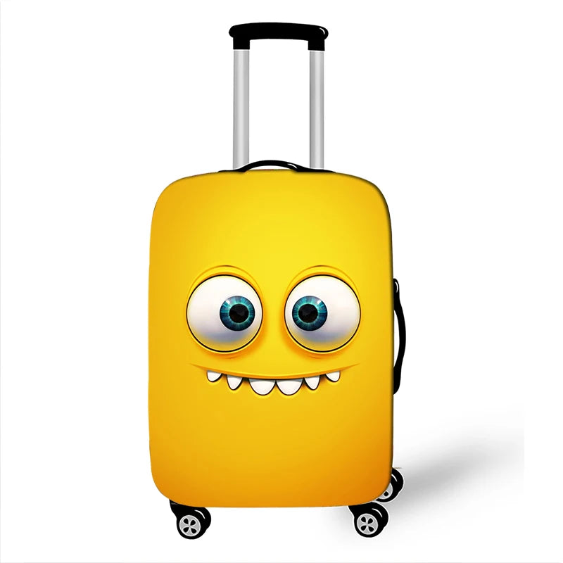 Funny Expression Luggage Covers | Elastic Suitcase Protector (S–XL)