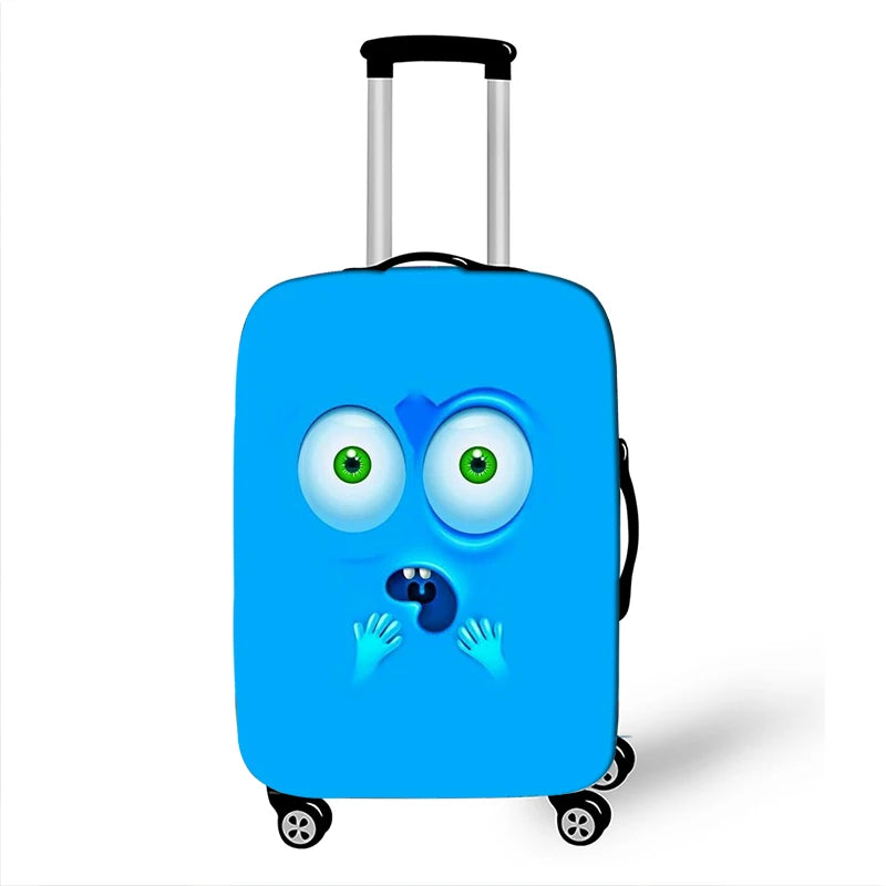 Funny Expression Luggage Covers | Elastic Suitcase Protector (S–XL)