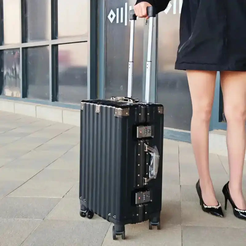 Aluminium Frame Suitcase | Hard Shell Trolley Case with Password Lock Dropified