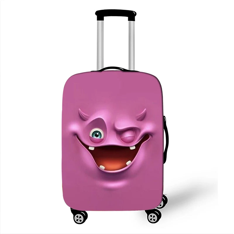 Funny Expression Luggage Covers | Elastic Suitcase Protector (S–XL)