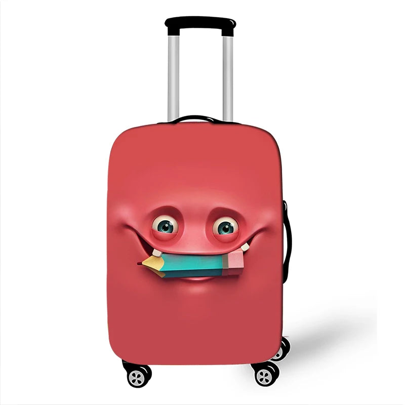 Funny Expression Luggage Covers | Elastic Suitcase Protector (S–XL)