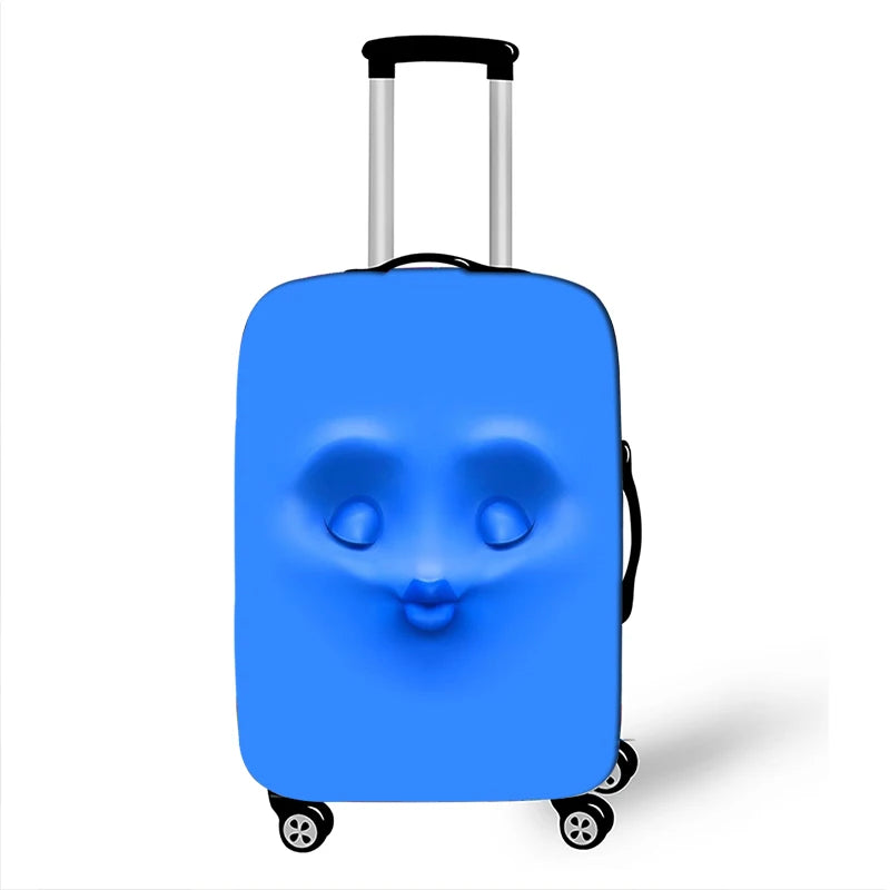 Funny Expression Luggage Covers | Elastic Suitcase Protector (S–XL)
