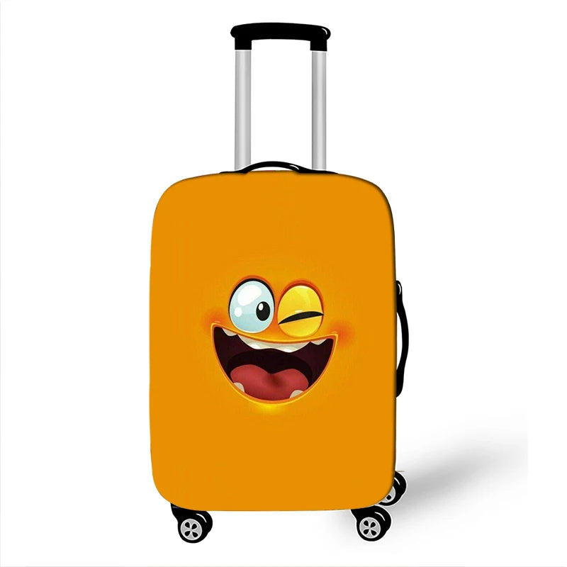 Funny Expression Luggage Covers | Elastic Suitcase Protector (S–XL)
