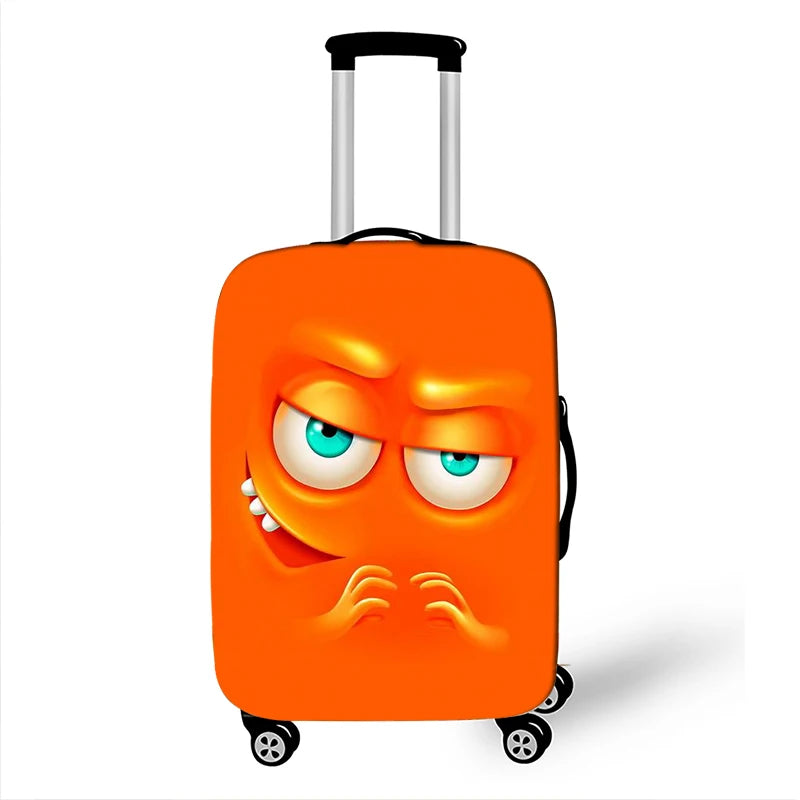 Funny Expression Luggage Covers | Elastic Suitcase Protector (S–XL)