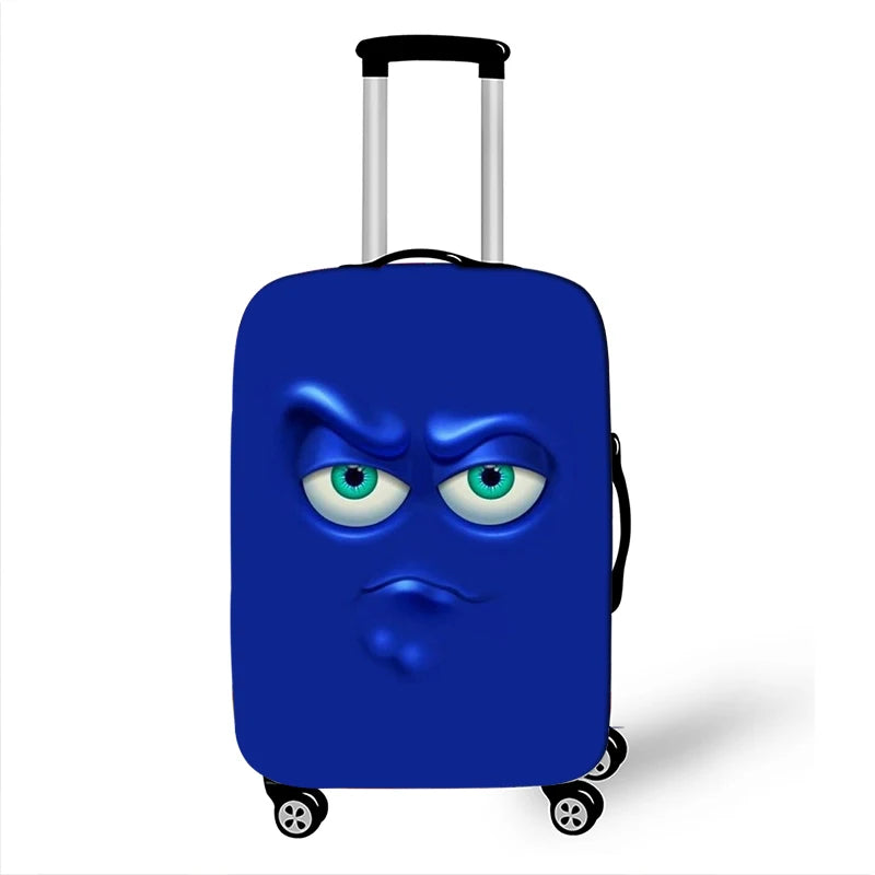 Funny Expression Luggage Covers | Elastic Suitcase Protector (S–XL)