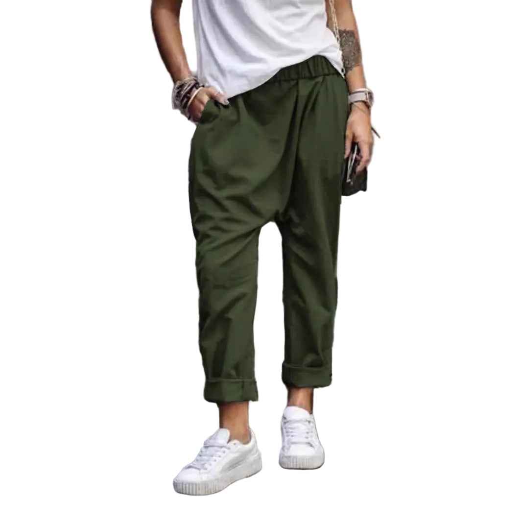 Women’s Harem Pants with Pockets – Streetwear Casual Trousers