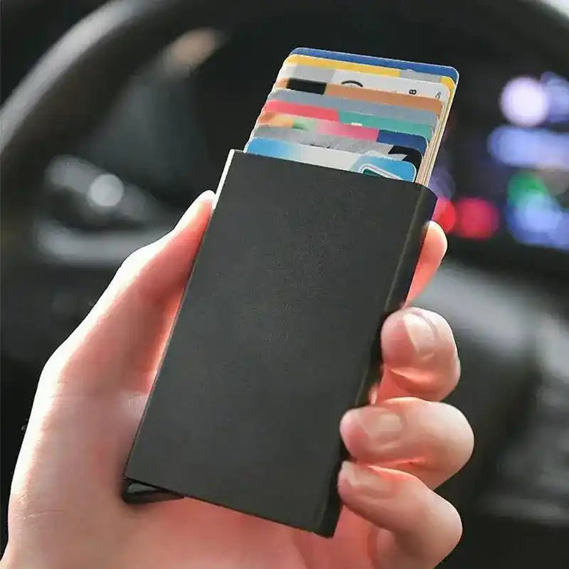 RFID Smart Wallet | Metal Card Holder with Pop-Up Design for Men & Women Dropified