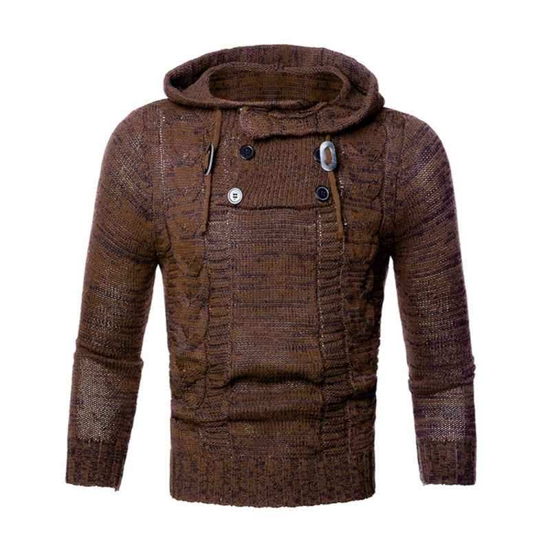Hooded Turtleneck Sweater – Casual Knit Pullover
