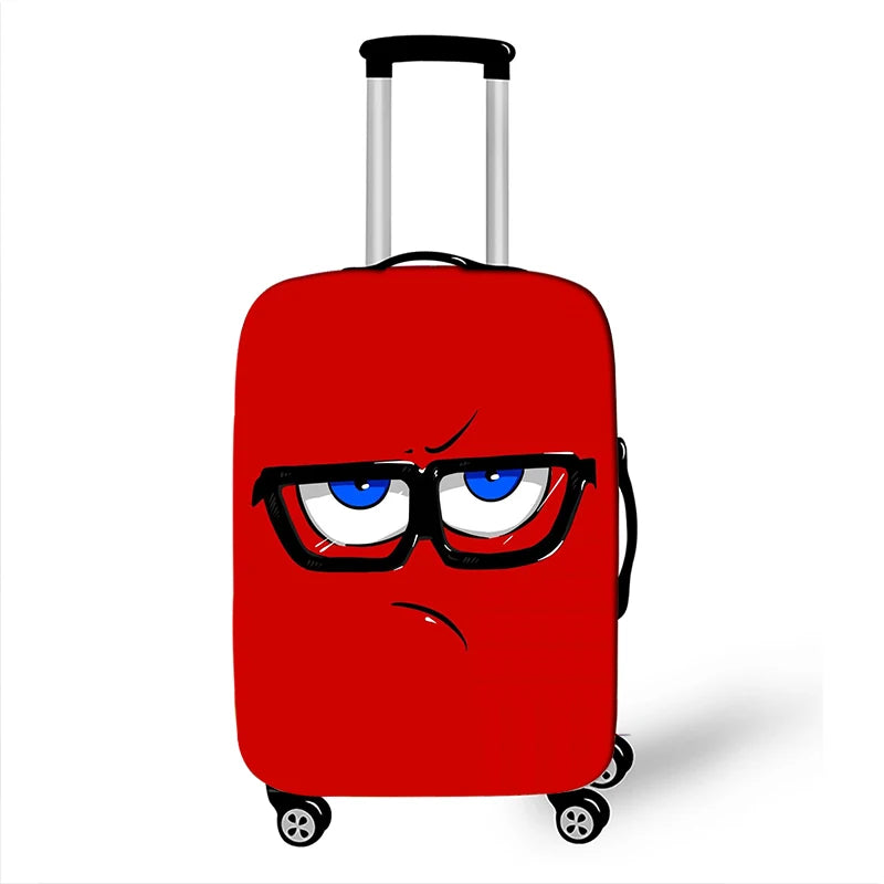 Funny Expression Luggage Covers | Elastic Suitcase Protector (S–XL)