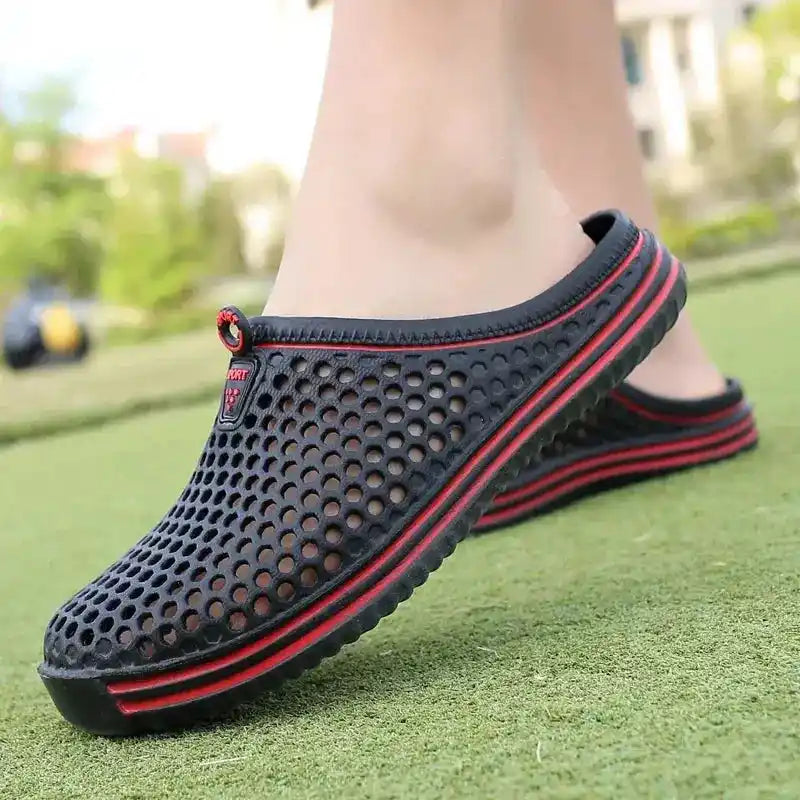 Comfortable Men Pool Sandals Summer Outdoor Beach Shoes Men Slip on Garden Clogs Casual Water Shower Slippers Unisex Zapatos Lifestyle Travel Trading