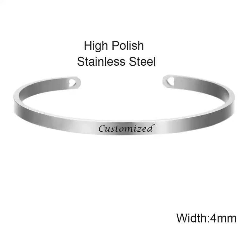 Custom Engraved Name Bracelet – Personalised Cuff