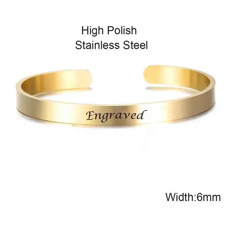 Custom Engraved Name Bracelet – Personalised Cuff