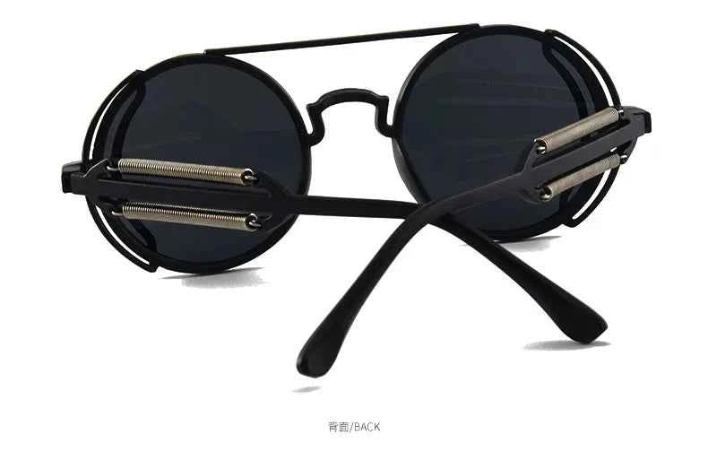 Gothic Steampunk Sunglasses – Retro Circular Frame