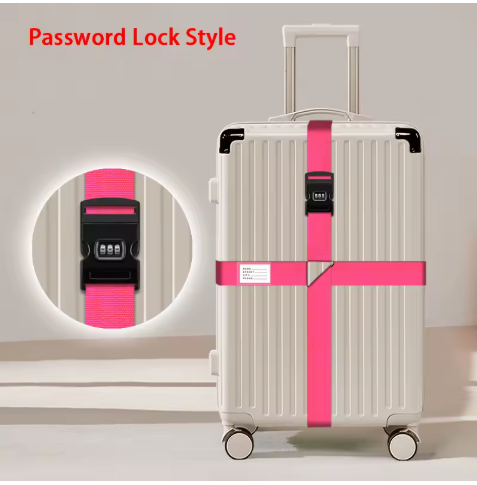 Colourful Anti‑Theft Luggage Straps – Adjustable Travel Security Belts