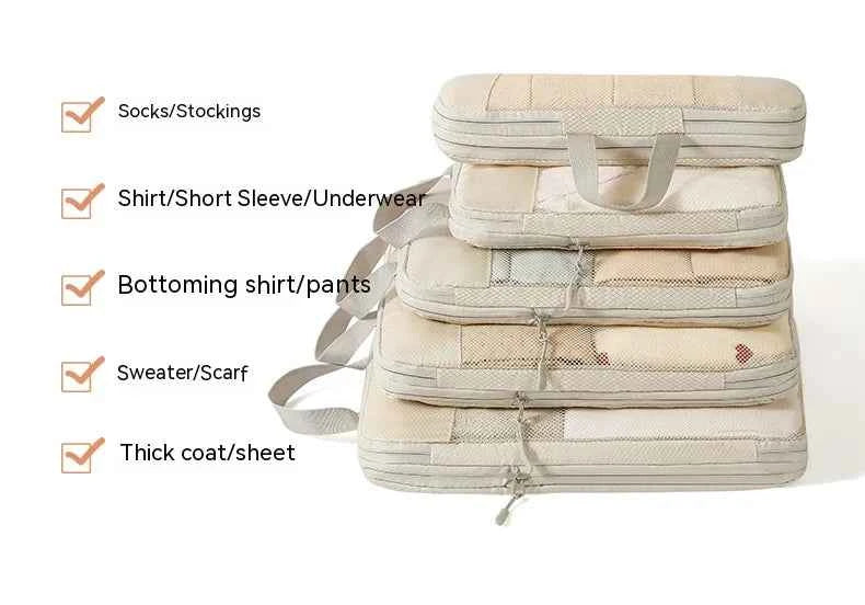 Compression Packing Cubes – Travel Organiser Set (3-5‑Piece)