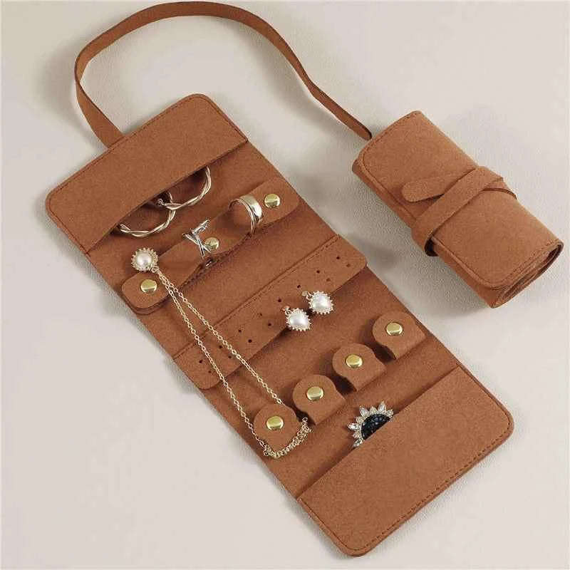 Travel Jewellery Box – Foldable Storage Roll Organiser