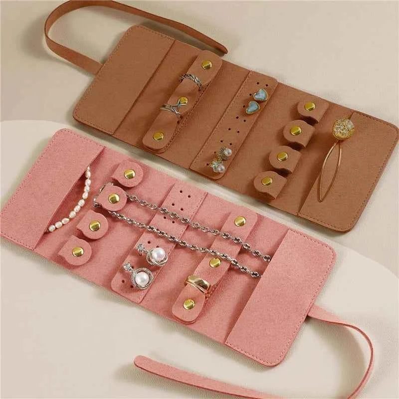 Travel Jewellery Box – Foldable Storage Roll Organiser