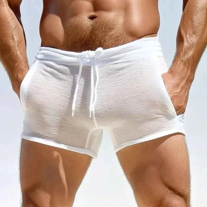 Men’s Lace‑Up Shorts – Breathable Casual Wear