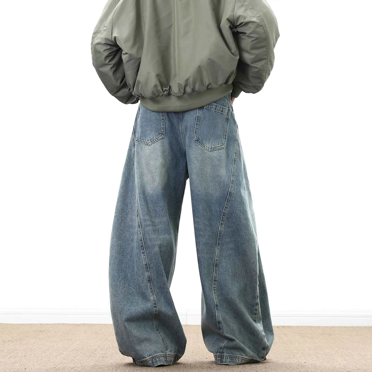Men’s Wide‑Leg Denim Pants – Baggy Streetwear Jeans