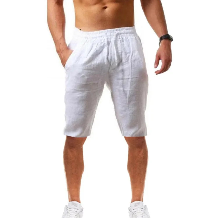 Men's Cotton Linen Drawstring Sport Pants | Breathable Comfort