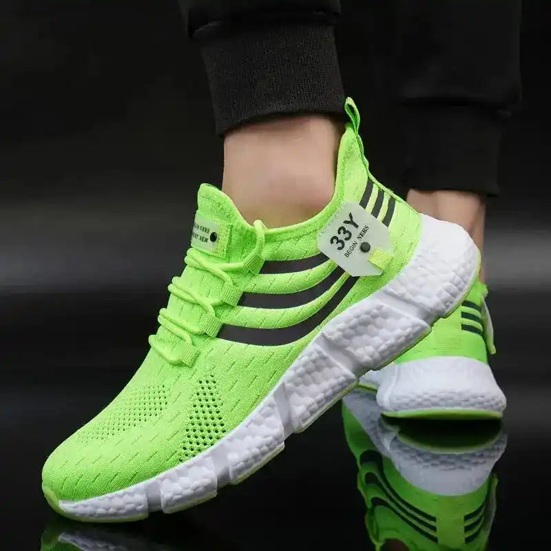 Men Casual Sport Shoes Breathable Lightweight Sneakers Outdoor Mesh Black Running Shoes Athletic Jogging Tenis Walking Shoes Lifestyle Travel Trading