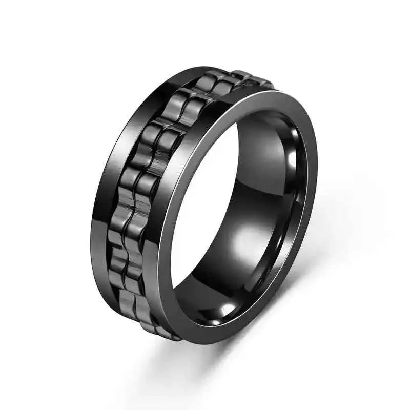 Anti-Stress Spinner Ring | Gear-Chain Rotating Band - Lifestyle Travel Trading