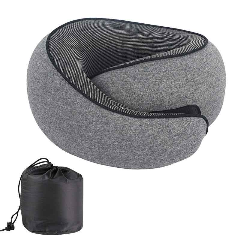 Memory Foam Travel Neck Pillow – Portable Comfort for Airplane & Car