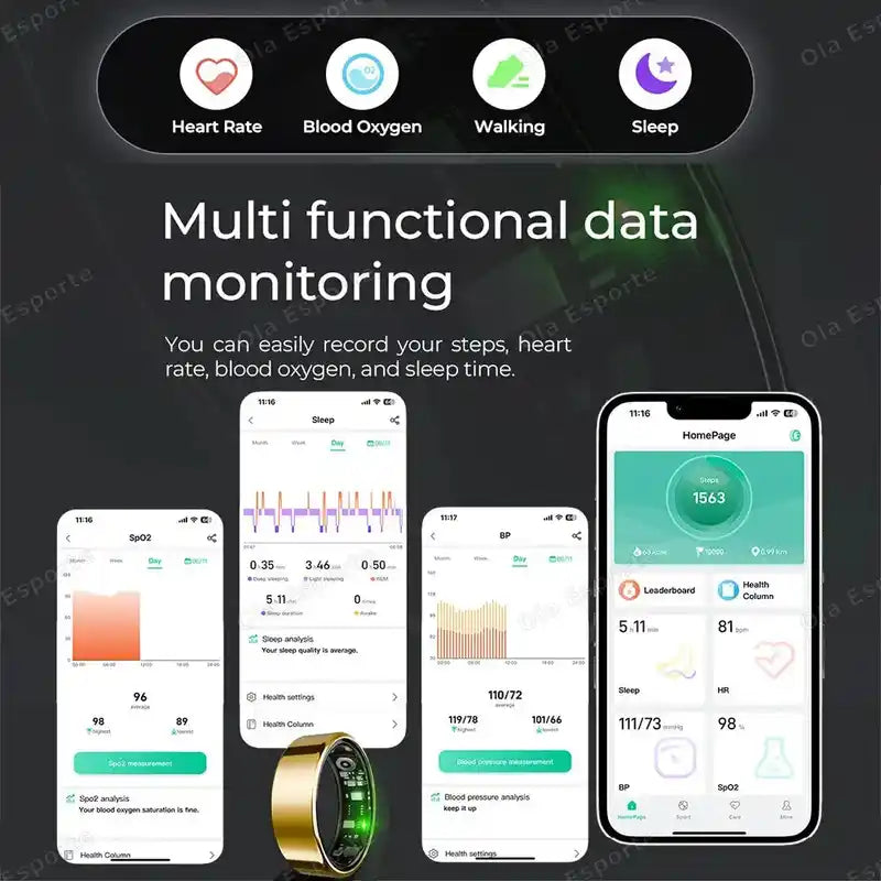 Smart Ring | Health Monitoring Wearable with Heart Rate & Sleep Tracking Dropified