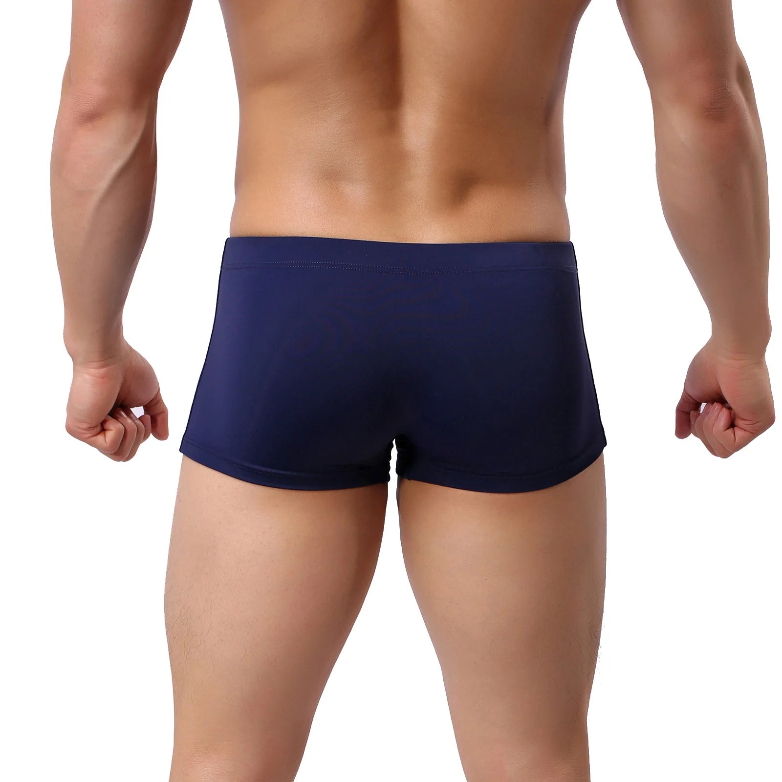 Men's Solid Colour Boxer Swimwear | Drawstring Beach Shorts