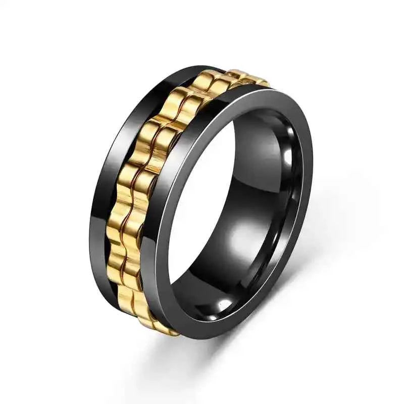 Anti-Stress Spinner Ring | Gear-Chain Rotating Band - Lifestyle Travel Trading