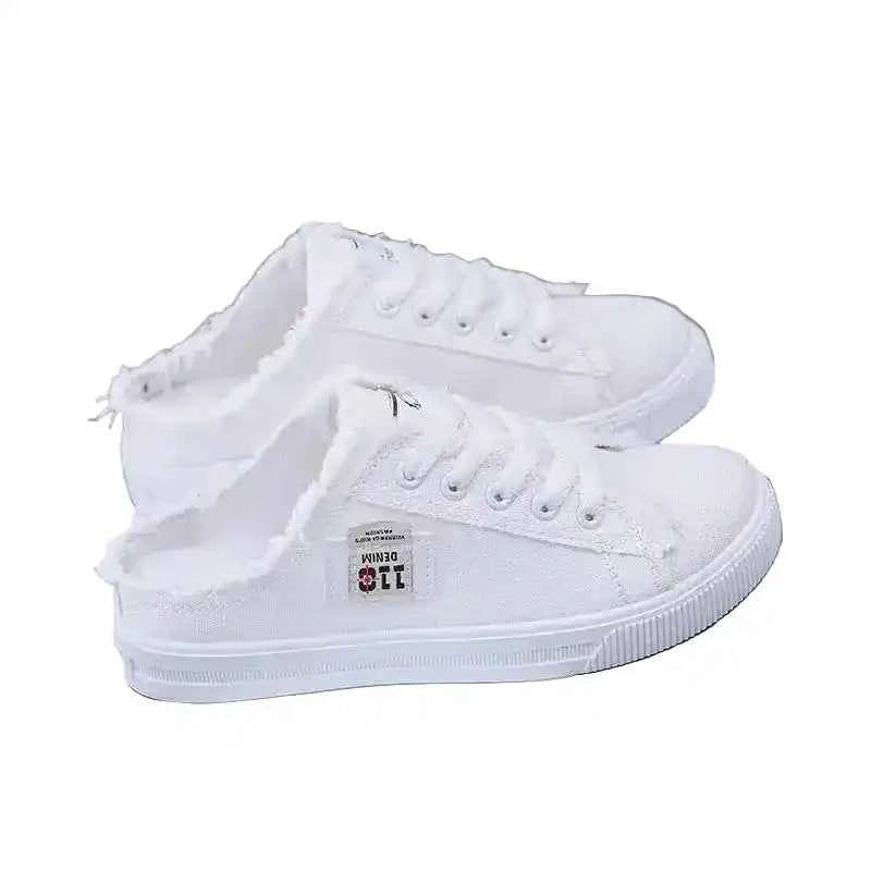 Women Canvas Sneaker | Low-Top Denim Lace-Up Board Shoes - Lifestyle Travel Trading