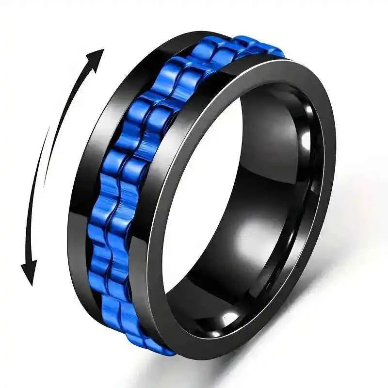 Anti-Stress Spinner Ring | Gear-Chain Rotating Band - Lifestyle Travel Trading