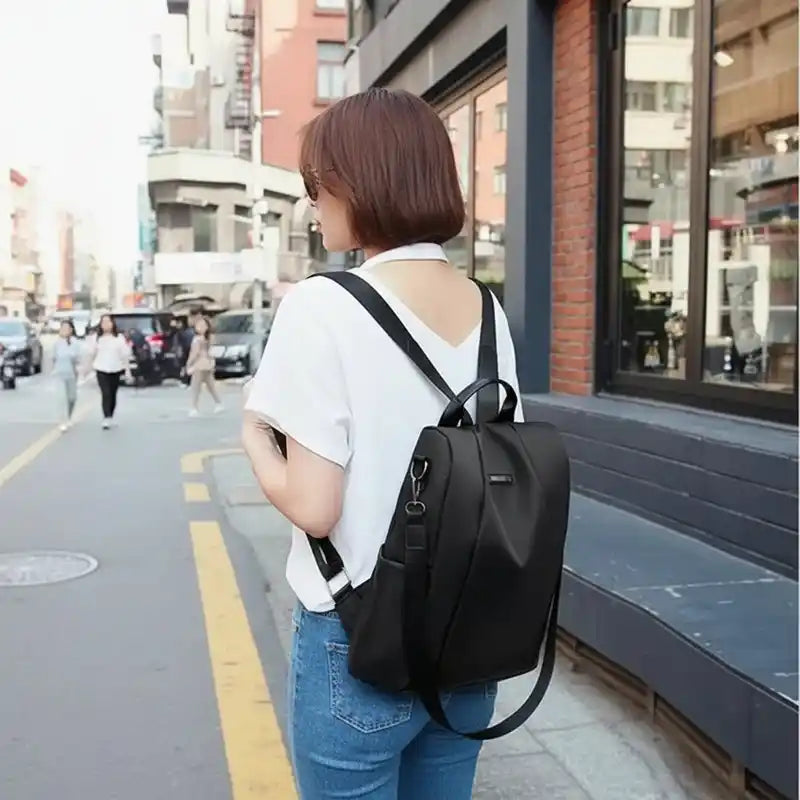 New women's fashionable multifunctional backpack solid color backpack detachable casual portable shoulder strap Dropified