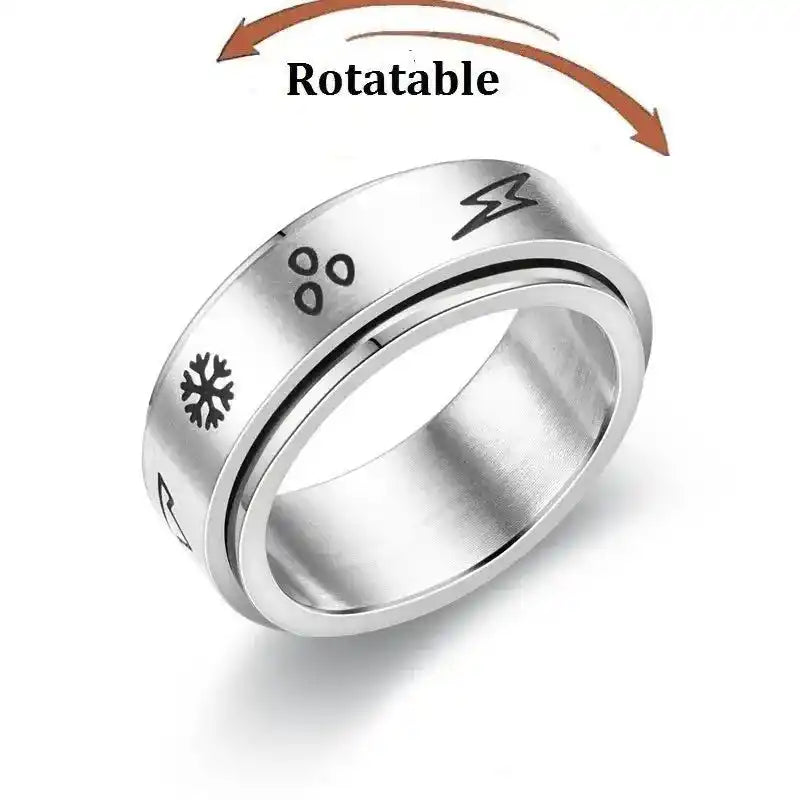 Anti Stress Anxiety Fidget Spinner Couple Rings Rotate Freely Jewelry for Men Women Stainless Steel Knuckle Ring Wedding Bague Lifestyle Travel Trading