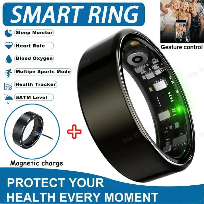 Smart Ring | Health Monitoring Wearable with Heart Rate & Sleep Tracking Dropified