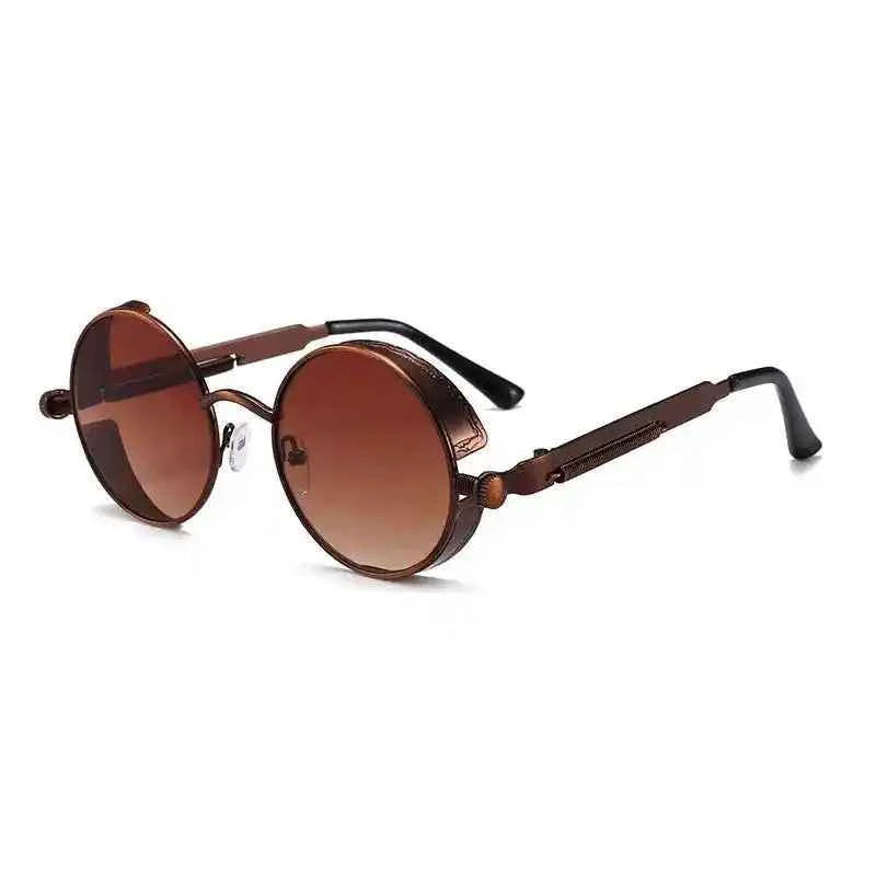 Retro Round Metal Sunglasses – Steampunk‑Style Shades - Lifestyle Travel Trading