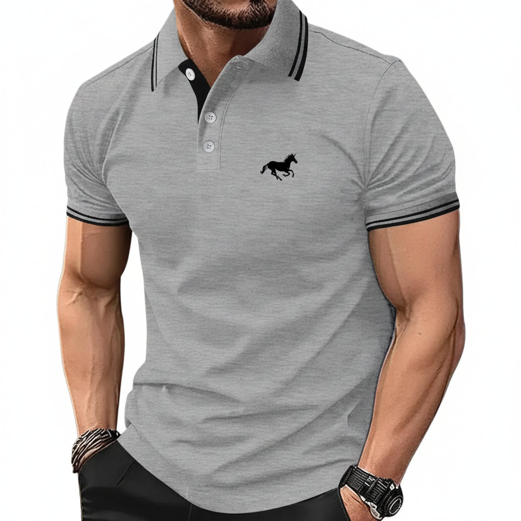 Classic Men’s Polo Shirt – Short Sleeve Button Lapel Casual Top - Lifestyle Travel Trading