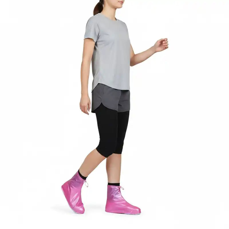 Silicone Waterproof Shoe Cover Unisex Shoes Protectors Rain Boots for Indoor Outdoor Rainy Reusable Quality non-slip shoe Cover Lifestyle Travel Trading
