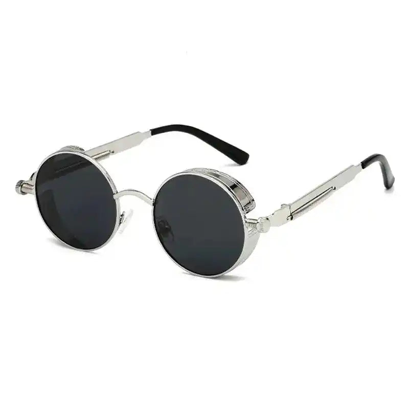Steampunk Retro Sunglasses | Round Metal Gothic Punk Shades Unisex Dropified