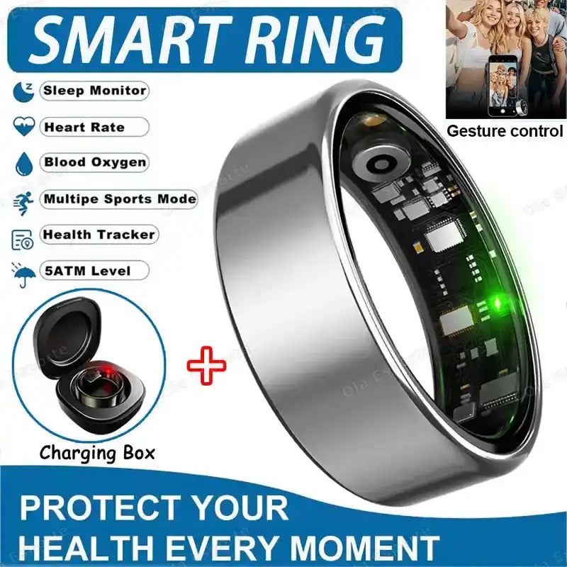 Smart Ring | Health Monitoring Wearable with Heart Rate & Sleep Tracking Dropified