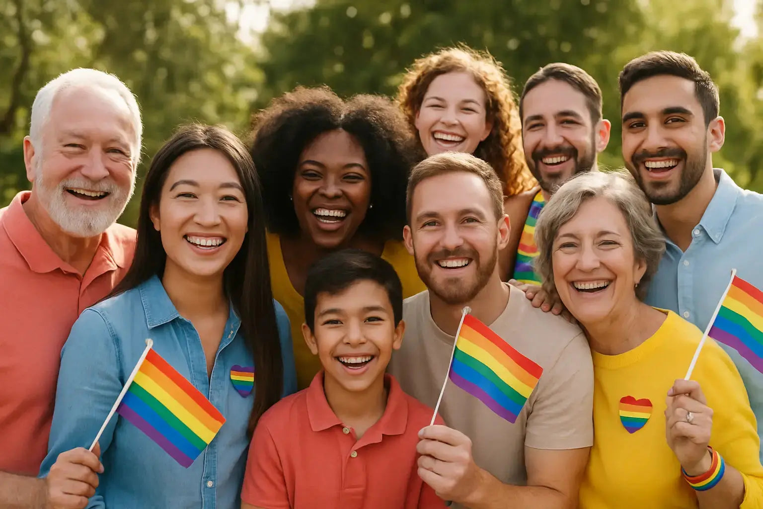 a multi-culture LGBT group of people