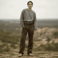 Leopard Print Pants | Women's Vintage Straight Leg Trousers