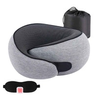 Memory Foam Travel Neck Pillow – Portable Comfort for Airplane & Car