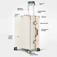 Aluminium Frame Suitcase – Large‑Capacity Hard‑Shell Luggage