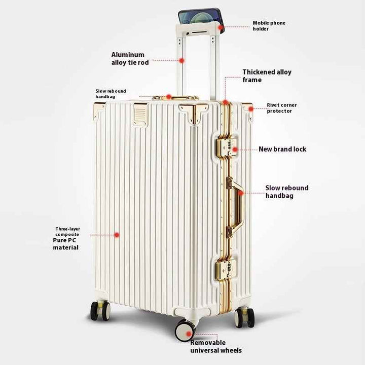 Aluminium Frame Suitcase – Large‑Capacity Hard‑Shell Luggage
