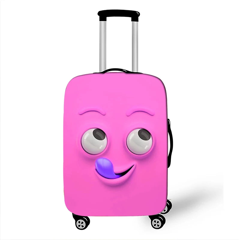 Funny Expression Luggage Covers | Elastic Suitcase Protector (S–XL)