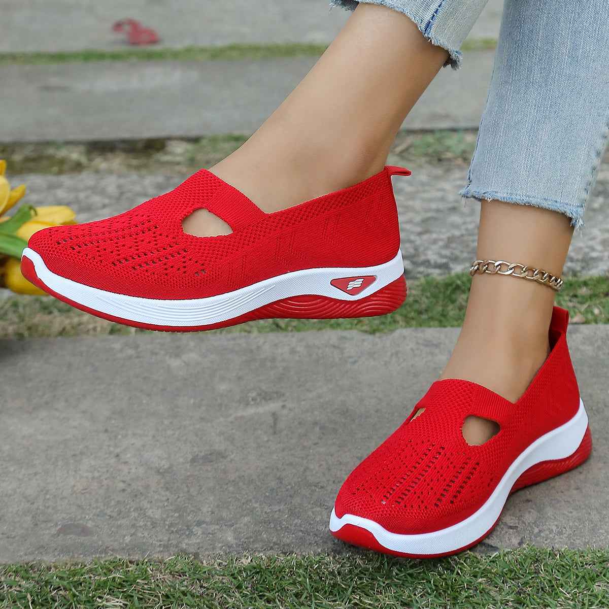 Chunky Mesh Shoes | Women's Breathable Casual Sneakers