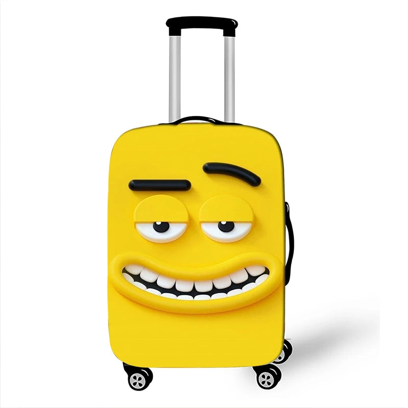 Funny Expression Luggage Covers | Elastic Suitcase Protector (S–XL)